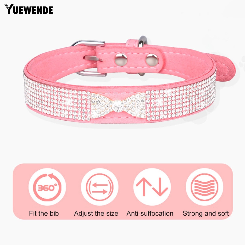 Vòng Cổ HìNh Nơ ĐíNh Đá Cho Thú Cưng
