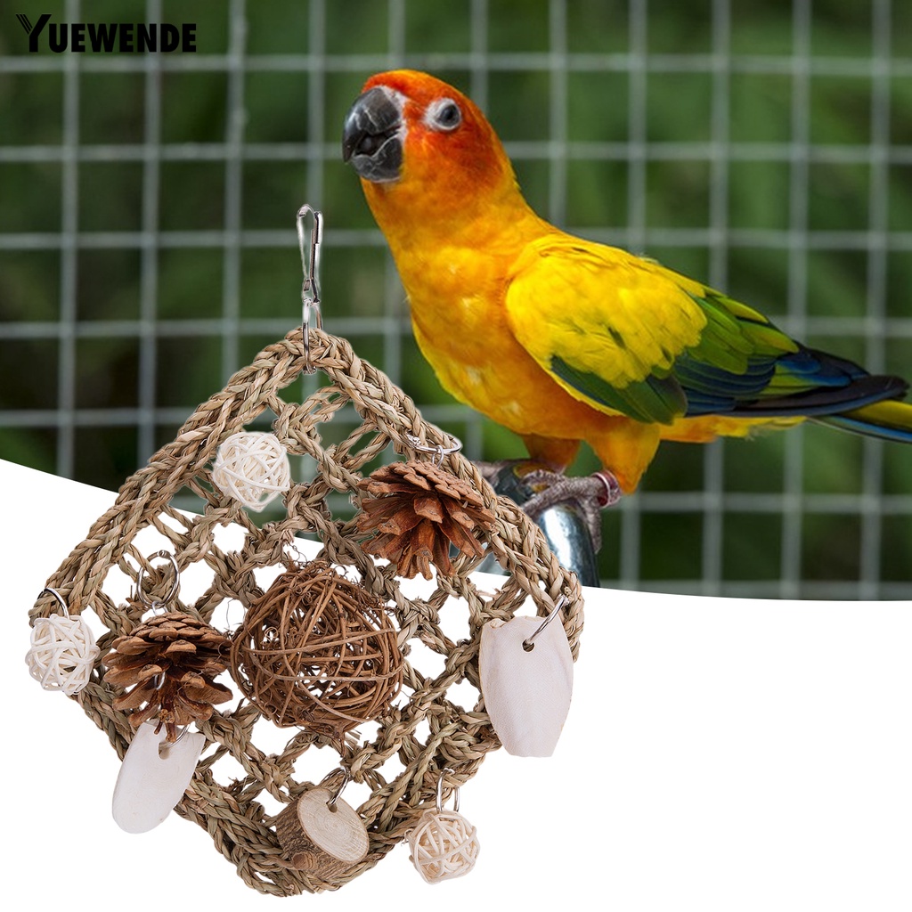 Yq.e Đồ Chơi Chất Liệu Tự Nhiên Trọng Lượng Nhẹ Chống Cắn Mài Răng Cho Chim Vẹt