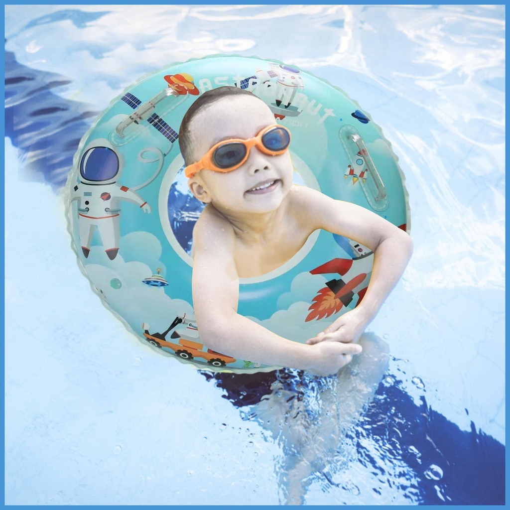 Phao Bơi Bơm Hơi Bằng PVC In Họa Tiết Hoạt Hình Dễ Thương Trọng Lượng Nhẹ Tiện Dụng