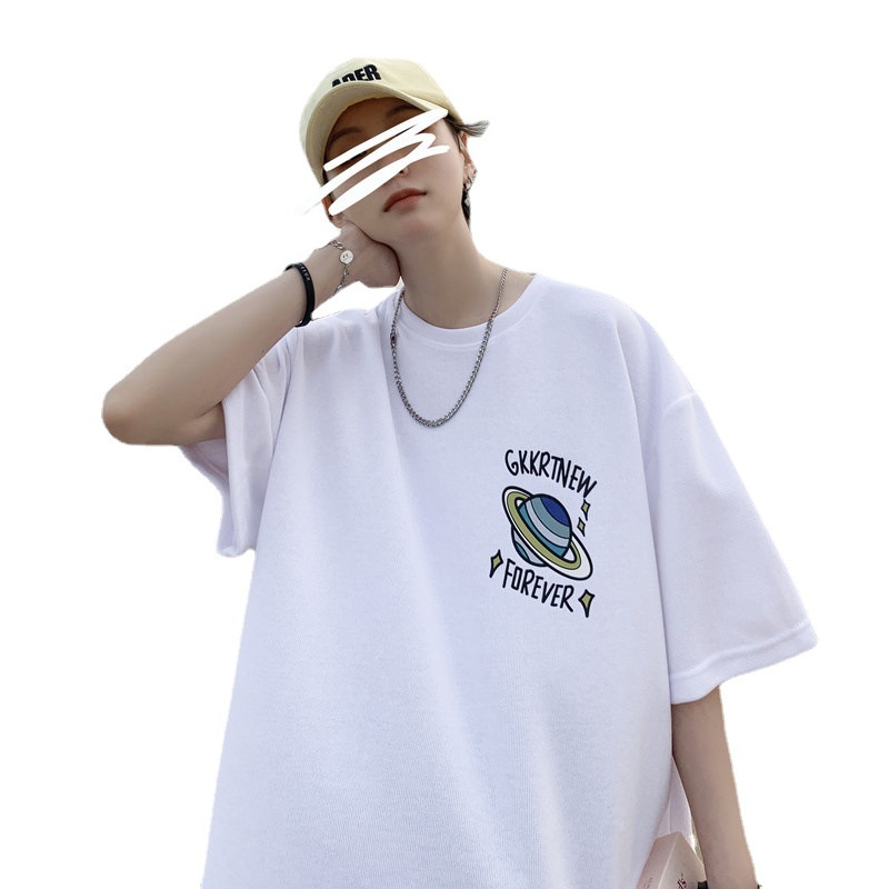 Áo Thun Tay Ngắn Phong Cách Đường Phố Vintage Thời Trang Mùa Hè Cho Nam Và Nữ 5 Tuổi