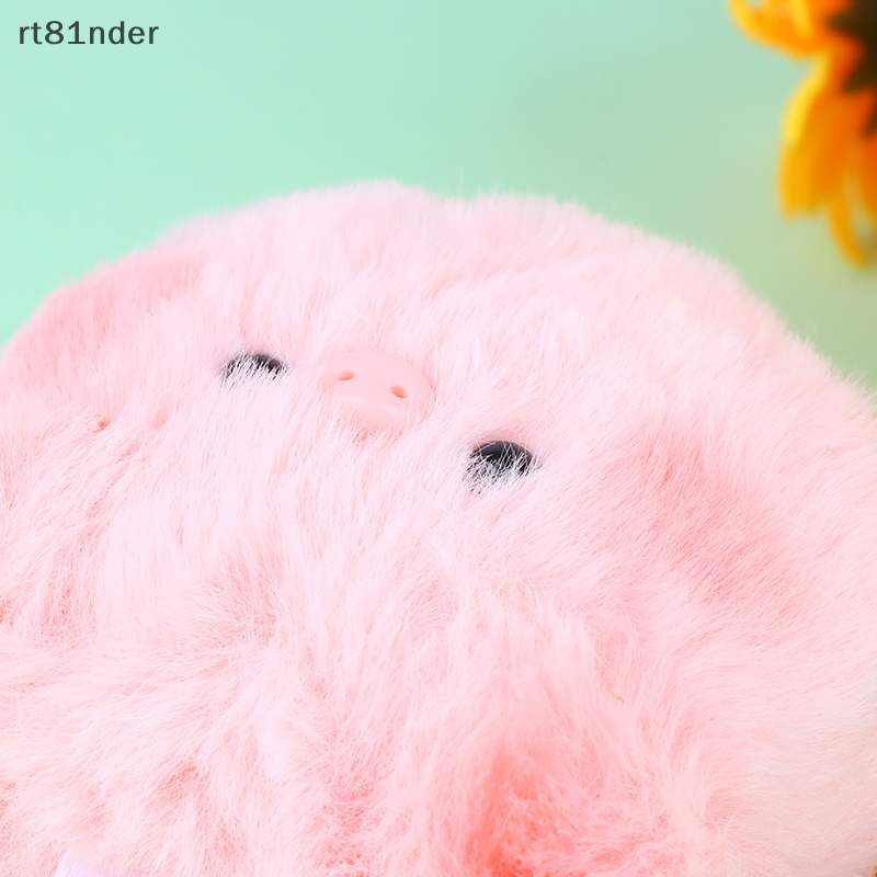 Rt 1 Túi Đựng Tiền Xu Mềm Hình Chú Heo Nhồi Bông Màu Hồng Dễ Thương