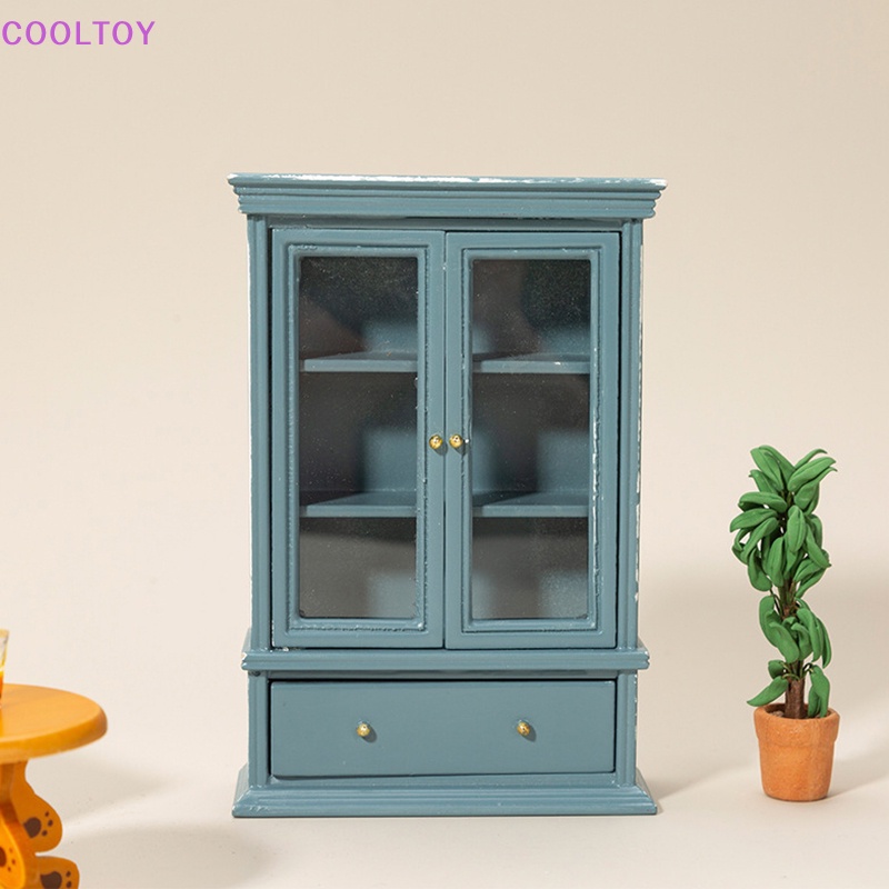 Mô Hình Kệ Sách Hai Cửa Tỉ Lệ 1: 12 Trang Trí Nhà Búp Bê