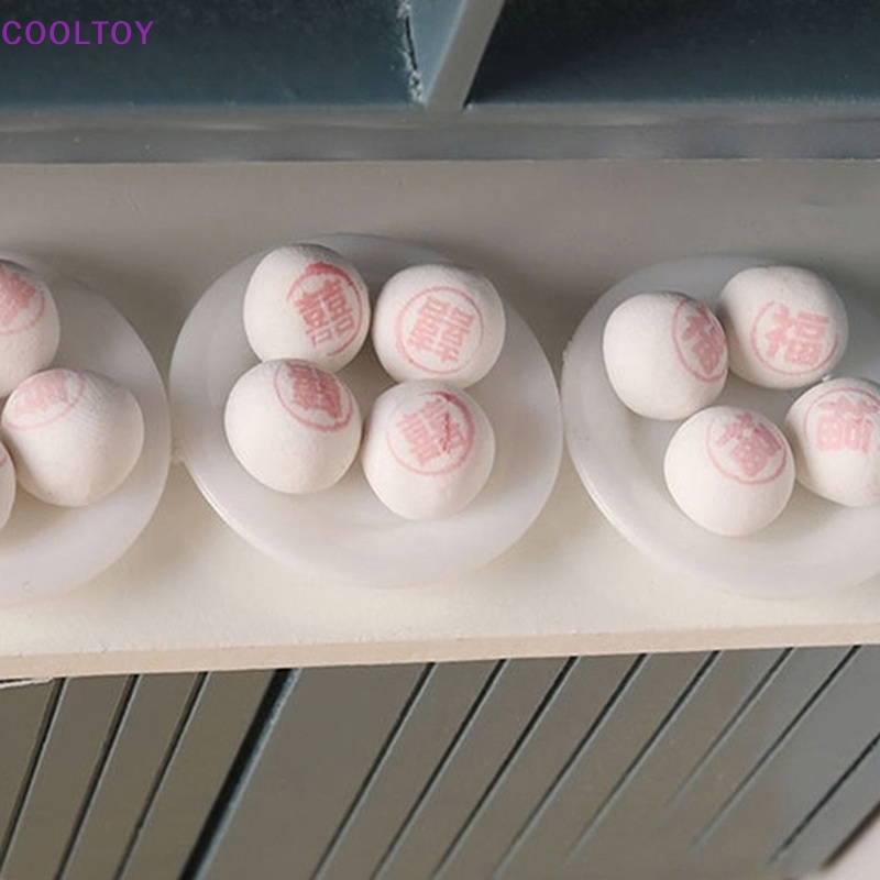 Cooltoy 1 Bộ Bánh Bao Hấp Mini Tỉ Lệ 1: 12 Phong Cách Trung Hoa Trang Trí Nhà Búp Bê