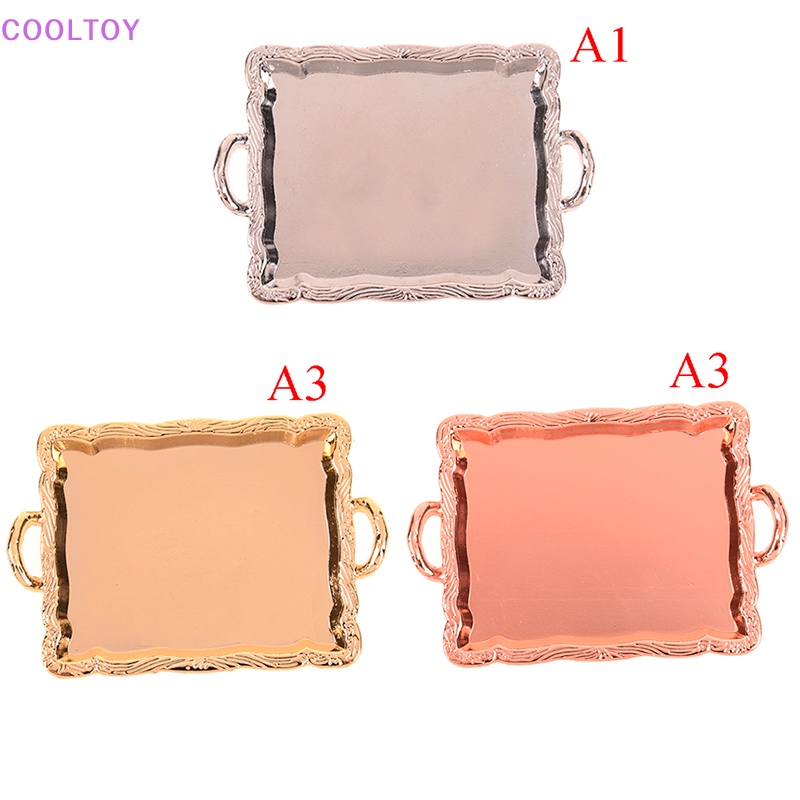 Khay Kim Loại mini 1: 12 Trang Trí Nhà Búp Bê