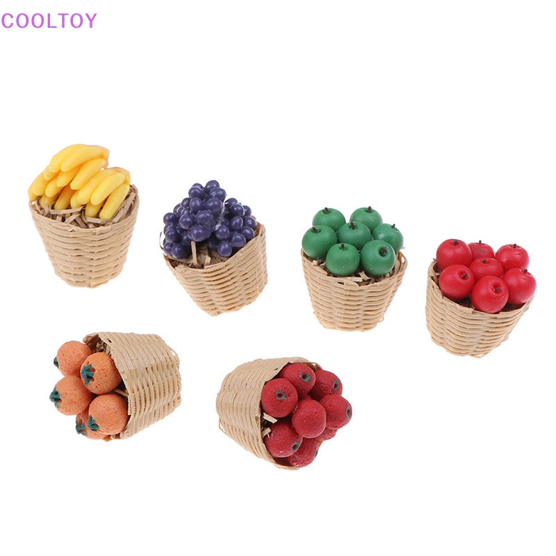 Giỏ Tre Đựng Trái Cây Trang Trí Nhà Búp Bê 1: 12