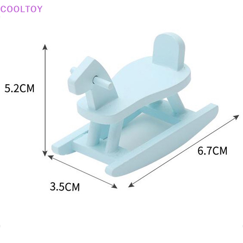 Mô Hình Ngựa Bập Bênh Trang Trí Nhà Búp Bê Tỉ Lệ 1: 12