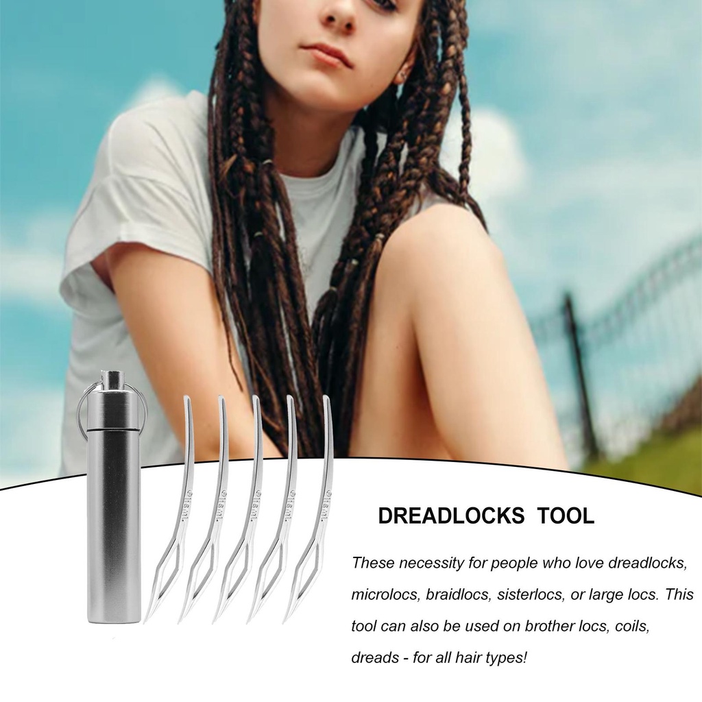 (runbu) Dụng Cụ Kim Móc Len Thủ Công Làm Tóc Giả Kèm 1 Kim