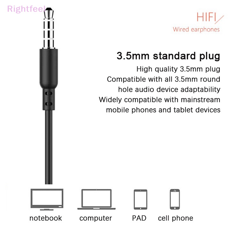 Tai Nghe Nhét Tai Jack 3.5mm Có Micro Chất Lượng Cao Cho Điện Thoại / Máy Tính Mới