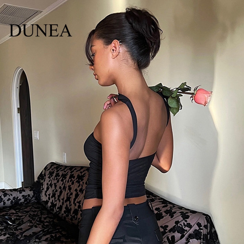 DUNEA Áo Lưới Trễ Vai Gợi Cảm Dành Cho Nữ