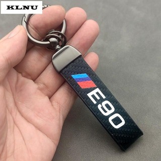 Móc Chìa Khóa Bằng Da Và Sợi Carbon Cao Cấp Cho BMW E46 E30 E36 E60 E87 E39 E90