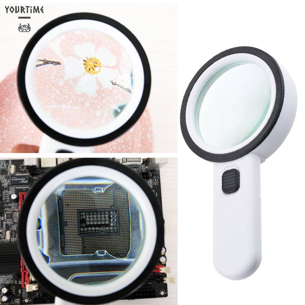Kính Lúp Cầm Tay 30X Có 12 Đèn LED Chất Lượng Cao