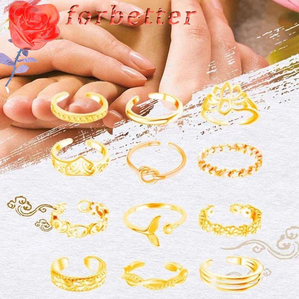 Nhẫn Đeo Ngón Chân Hình Hoa Sen / Ngôi Sao / Đuôi Cá Bằng Hợp Kim Tùy Chỉnh Phong Cách Hàn Quốc Thời Trang