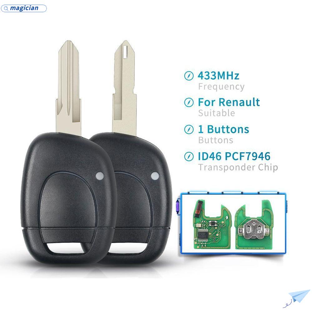 Vỏ Chìa Khóa Điều Khiển Từ Xa Thay Thế Chuyên Dụng Cho Xe Hơi Renault Clio NE73 VAC102 Blade 433MHz ID46 PCF7946