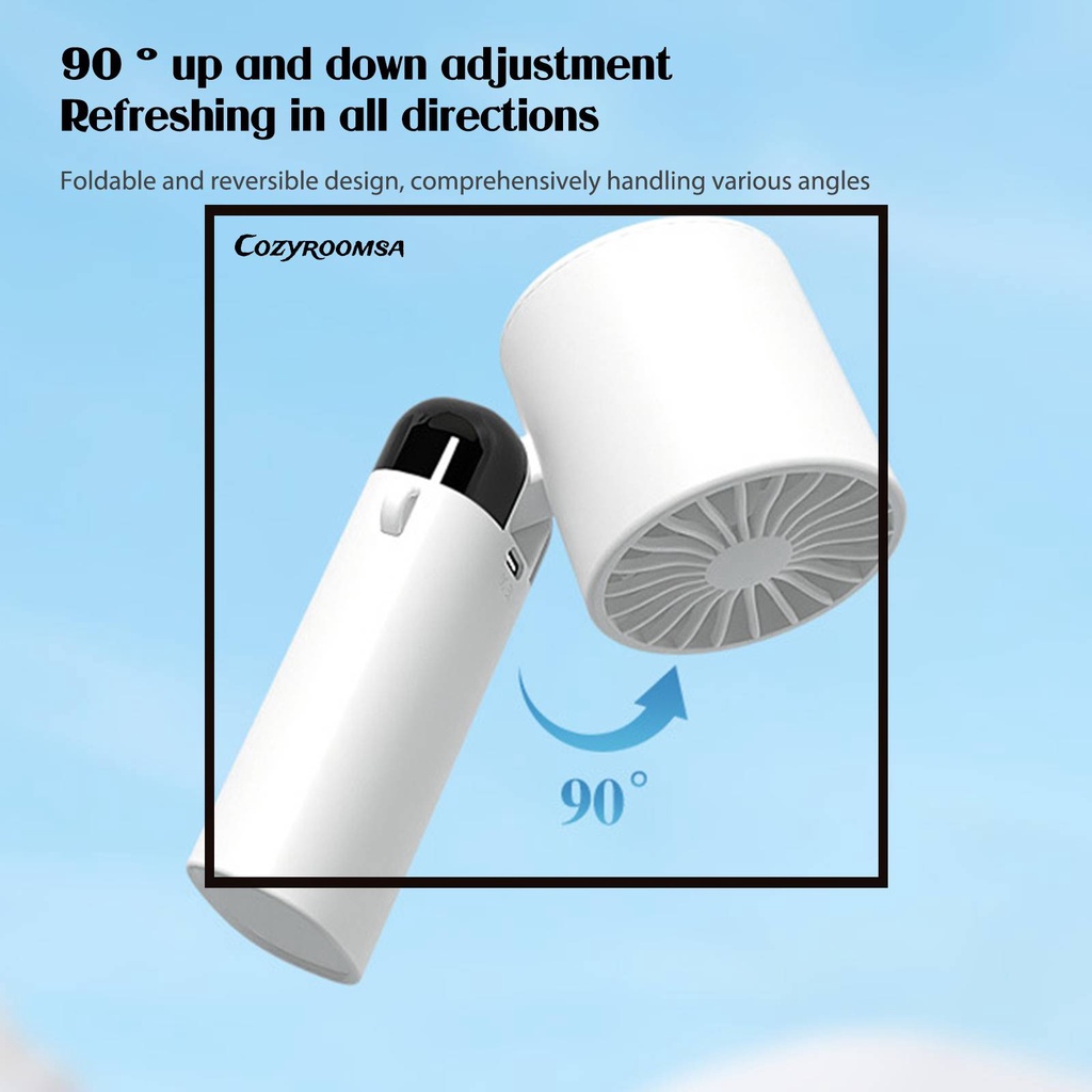 Quạt Làm Mát Để Bàn 3 Tốc Độ Gió 1200 / 3600mAh Có Giá Đỡ Điện Thoại