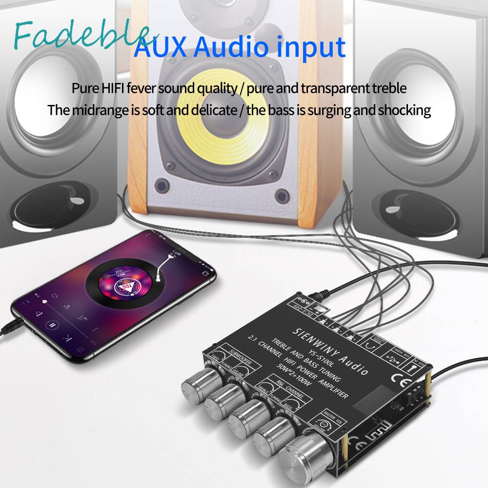 Mô Đun Khuếch Đại Âm Thanh Bluetooth 2.1 3 Kênh 50WX2 100W CS8673E Chuyên Dụng