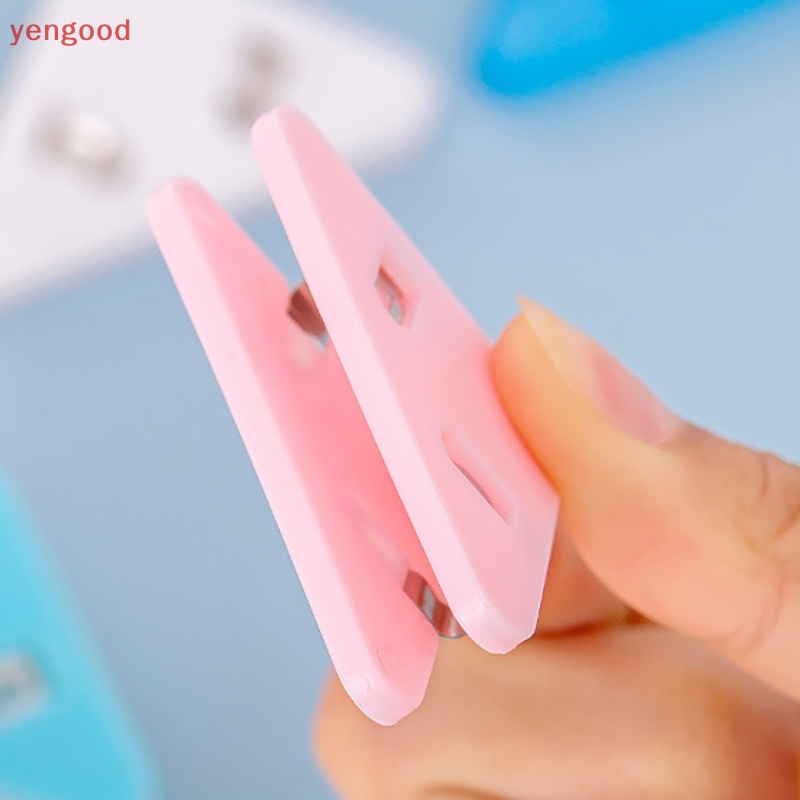 Set 10 Kẹp Giữ Ảnh Trong Suốt Hình Tam Giác Nhiều Màu Sắc