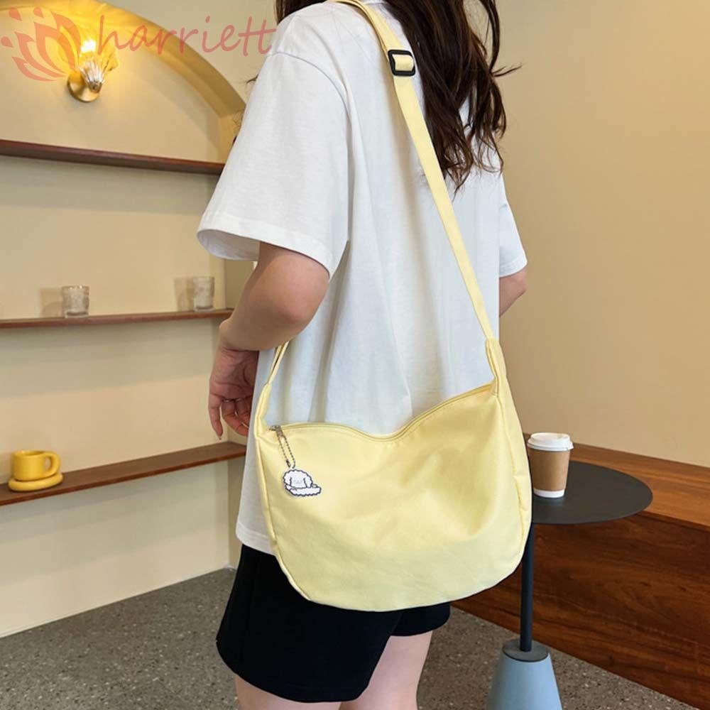 Túi Xách Đeo Vai Vải Bạt Ngăn Chứa Rộng Thời Trang Nữ Đơn Giản