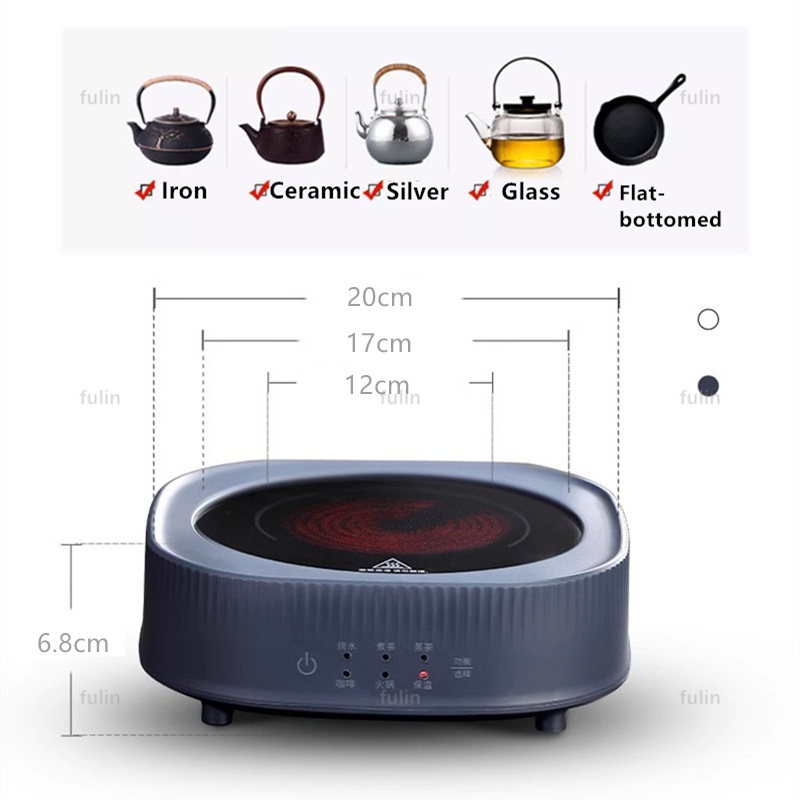 Bếp Điện Nấu Trà Cà Phê Đa Năng Thông Minh 800W