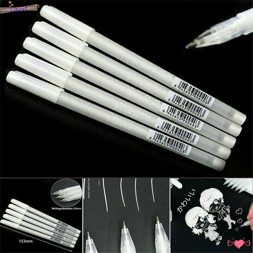 Set 1 Bút Lông Ngòi 0.8mm Vẽ Phác Thảo Màu Trắng