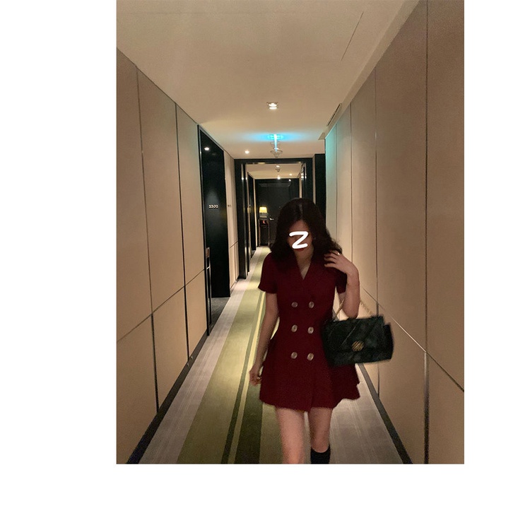 Đầm Ngắn Tay Dáng Ôm Thời Trang Mùa Hè Hàn Quốc 2022 Hàng Mới