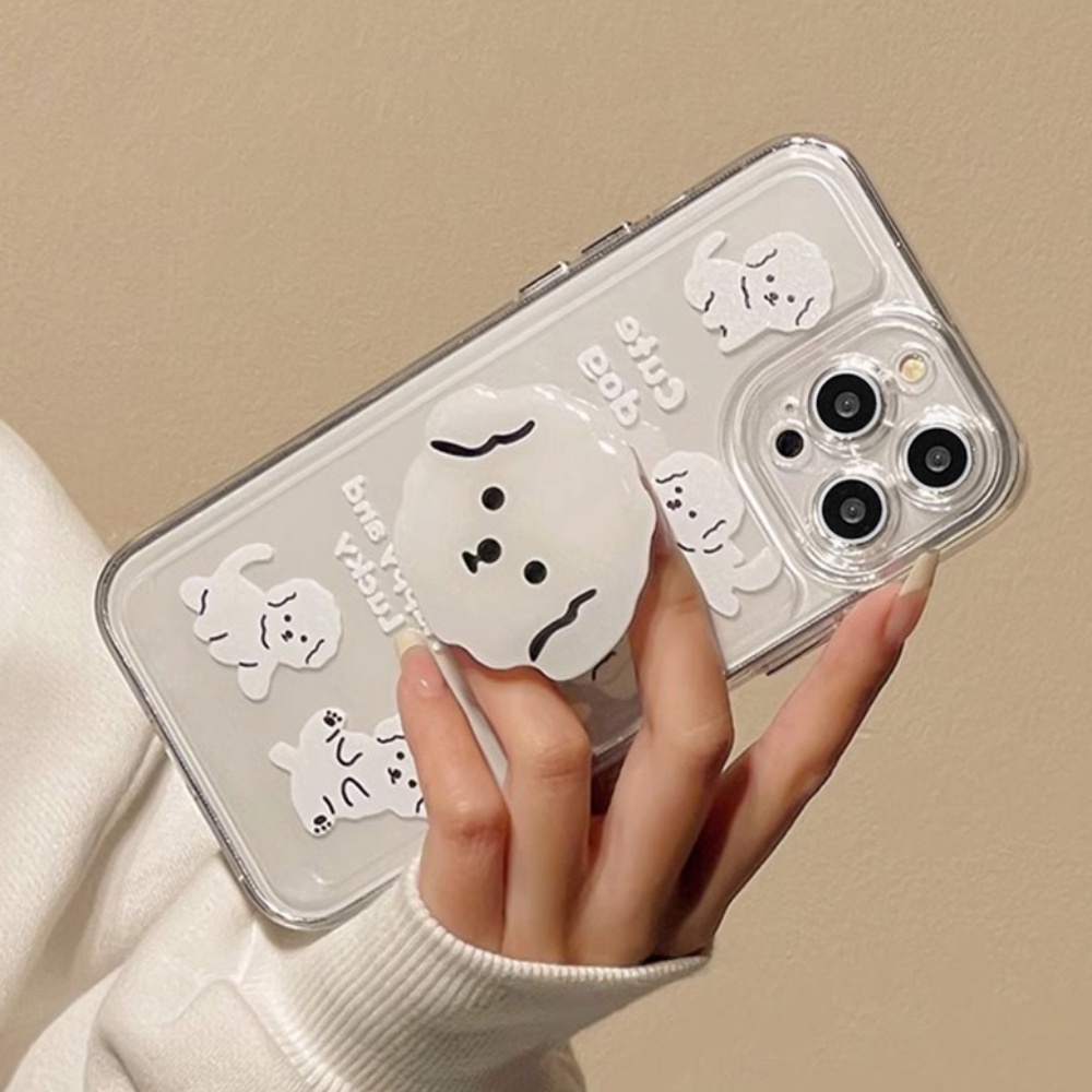 Ốp Điện Thoại TPU Có Giá Đỡ Hình Thú Cưng 3d Dễ Thương Cho Iphone 11 Case 14 13 12 Pro Max XS XR 7 8 Plus