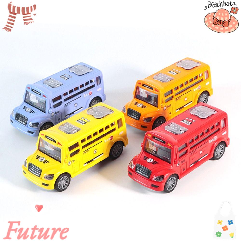 Future Đồ Chơi Xe Buýt Trường Học Cửa Mở Không Cần Pin Vui Nhộn Cho Bé
