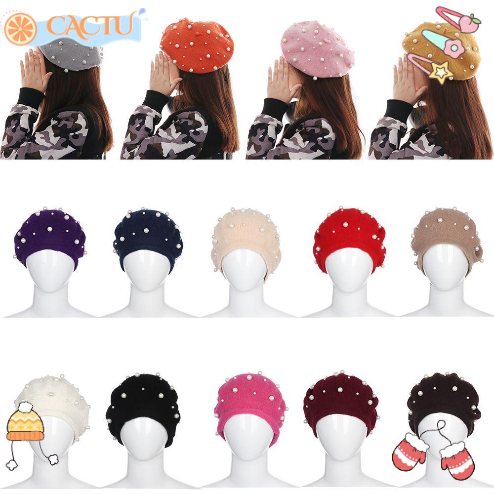 Mũ Beret Len Giữ Ấm Mùa Đông Kiểu Dáng Mới Cổ Điển