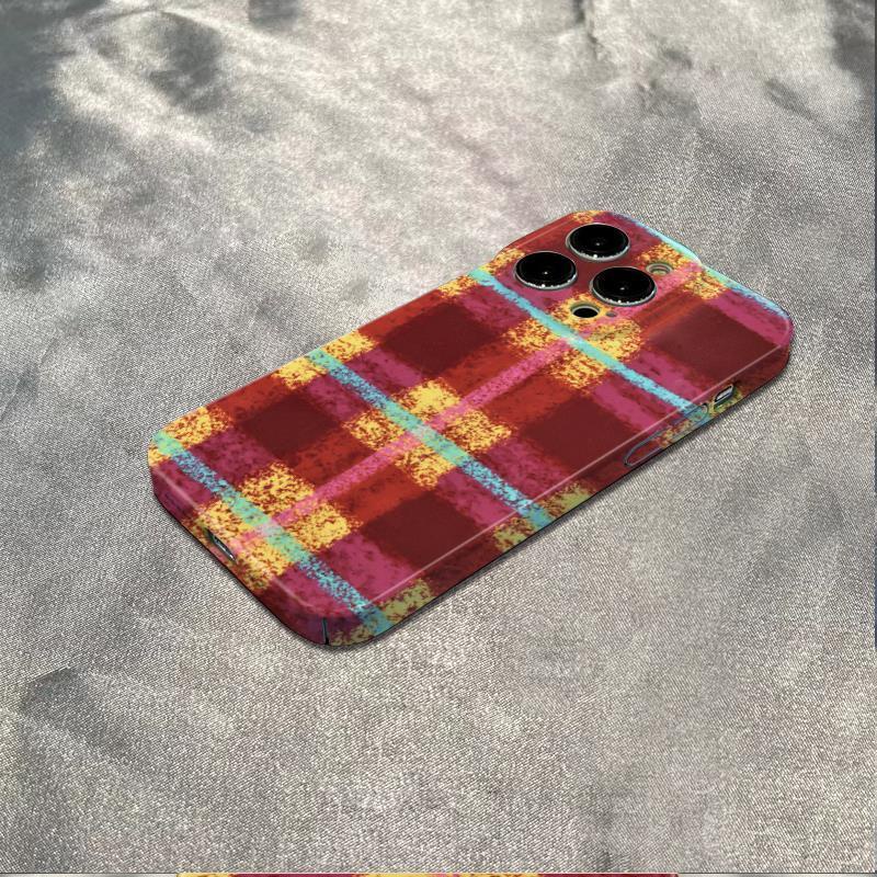 Ốp Điện Thoại Mềm Họa Tiết Caro Đỏ 6Iniphone plus max1314pro max1314pro127811Găng Tay Jpyyyyy Chống Sốc