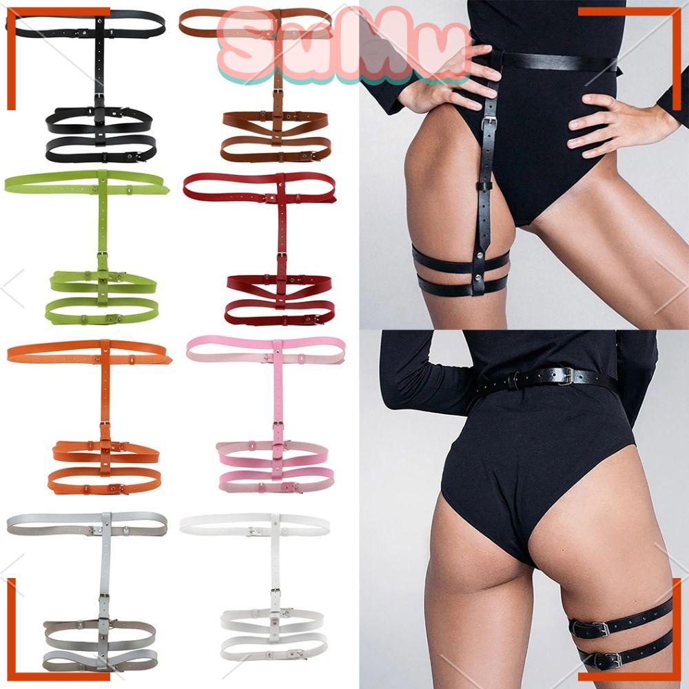 Đai Nịt Bít Tất Bằng Da Pu Phong Cách Gothic Quyến Rũ