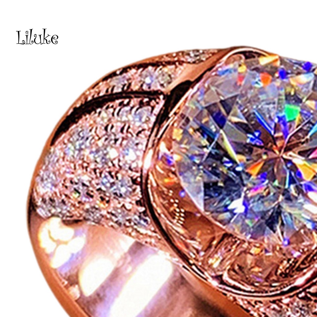 Nhẫn Hợp Kim Đính Đá Zircon Thời Trang Cho Nữ