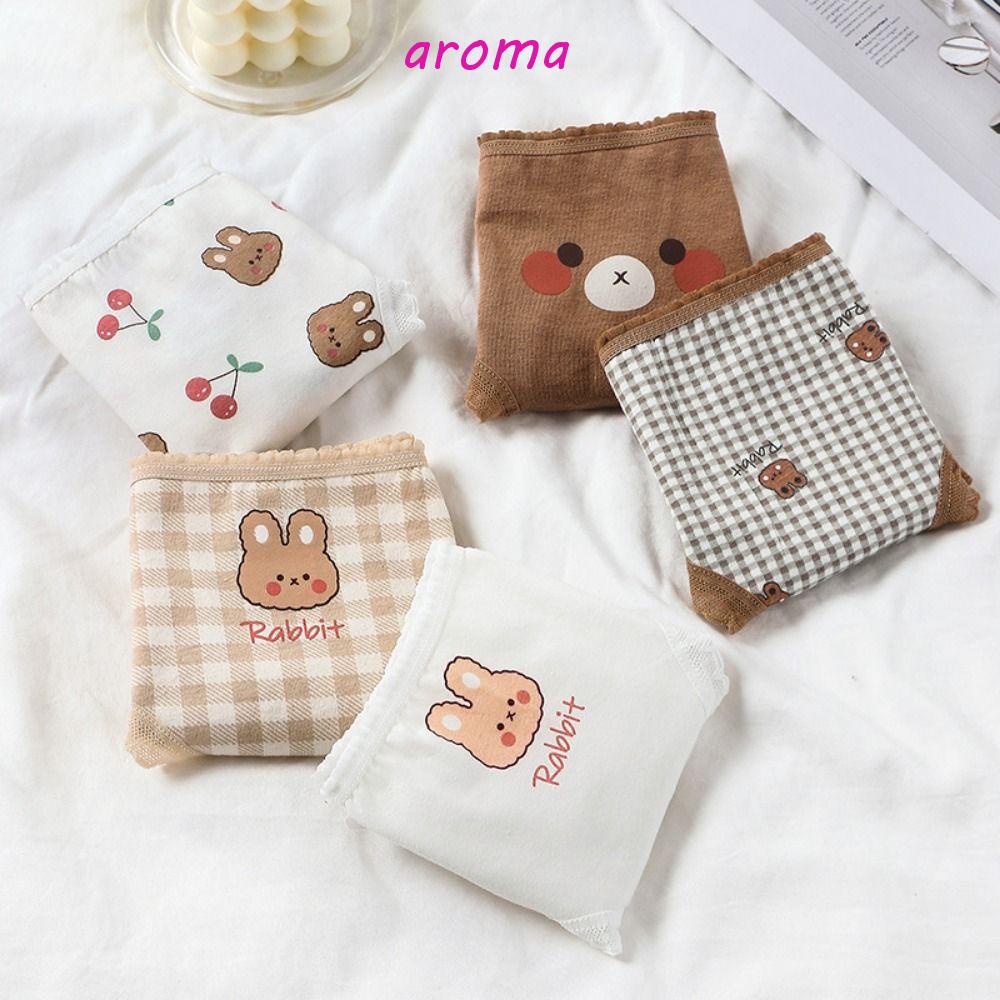 Quần Lót Cotton Lưng Vừa In Họa Tiết Phong Cách Hàn Quốc Cho Nữ