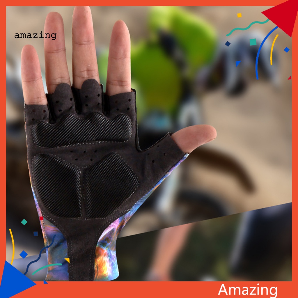 Set 2 Găng Tay Nửa Ngón Chống Trượt Màu Đen Thời Trang Mùa Hè Unisex