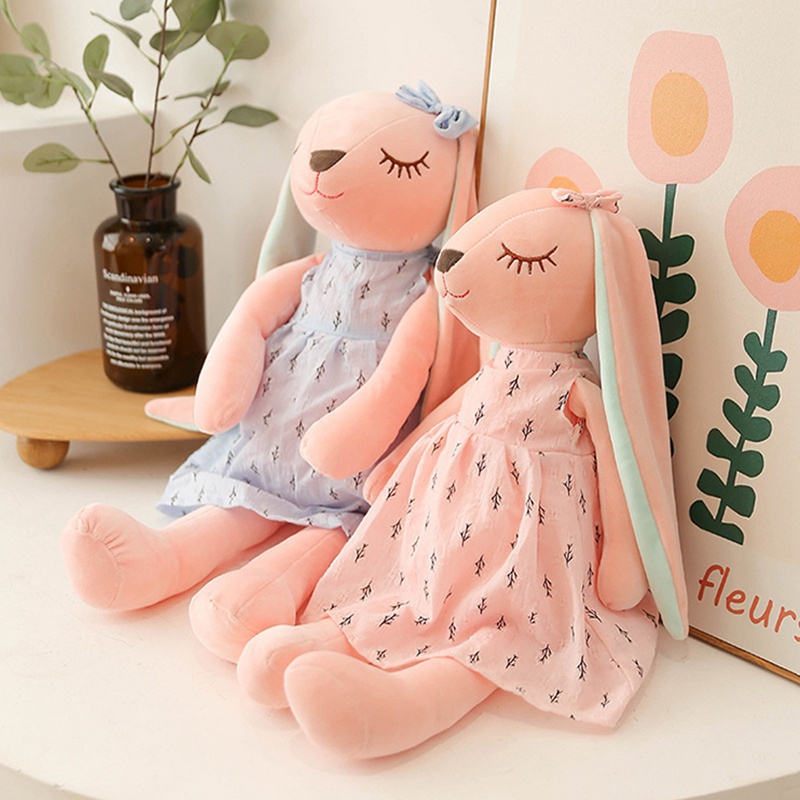 Thỏ Nhồi Bông Tai Dài 35CM Mềm Mại Dễ Thương Cho Bé