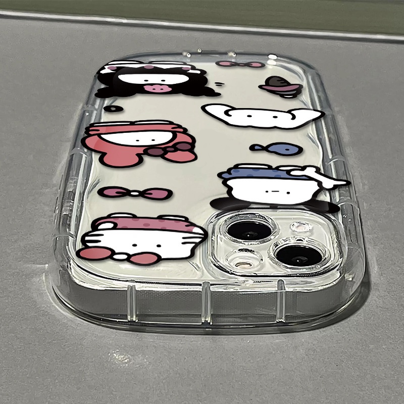 Ốp Điện Thoại Silicon Mềm Trong Suốt Chống Sốc Họa Tiết Dễ Thương Cho IPhone 14 13 12 11 Pro Max XS X XR 8 + 7 Plus