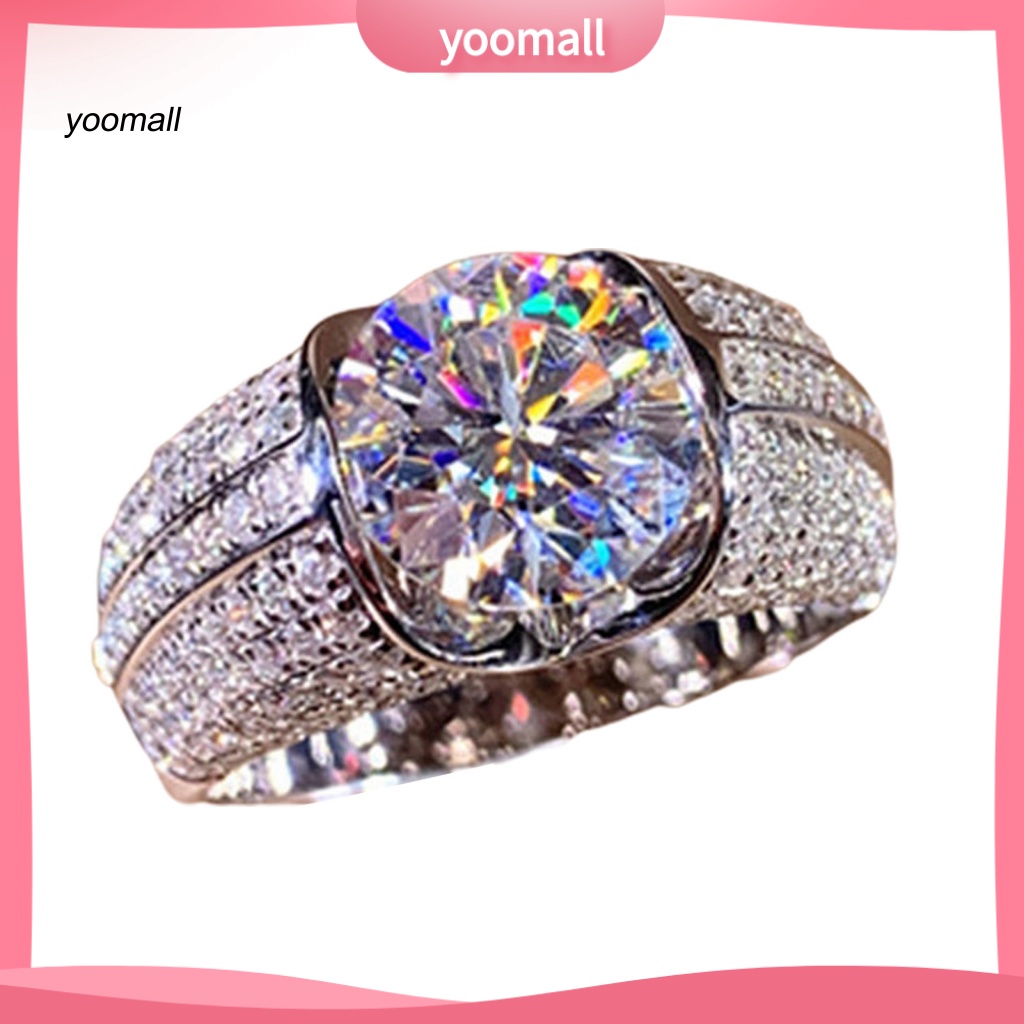 Nhẫn Hợp Kim Đính Đá Zircon Đơn Giản Cho Nữ