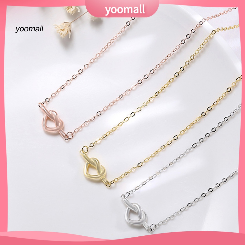 Vòng cổ Choker Mặt Trái Tim Thắt Nút Đơn Giản Sáng Tạo