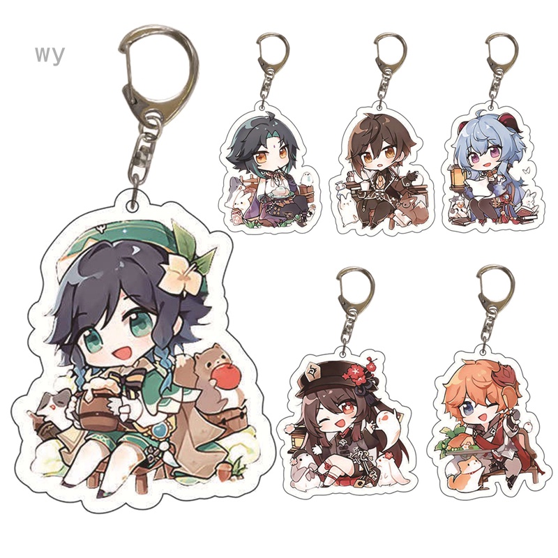 Móc Khóa Hình Nhân Vật Game Genshin Va Chạm Độc Đáo