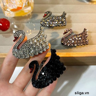 💌💌Kẹp Tóc Đính Đá Hình Thiên Nga Độc Đáo