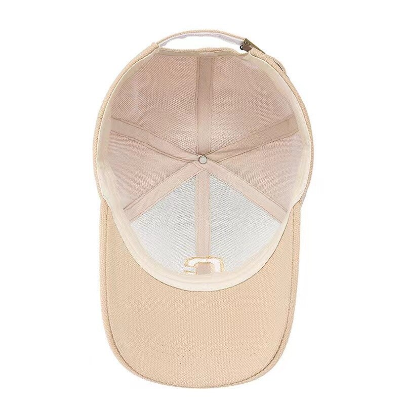 Mũ Lưỡi Trai Chất Liệu Cotton Thêu Chữ Màu Vàng Thời Trang Cho Nam Và Nữ