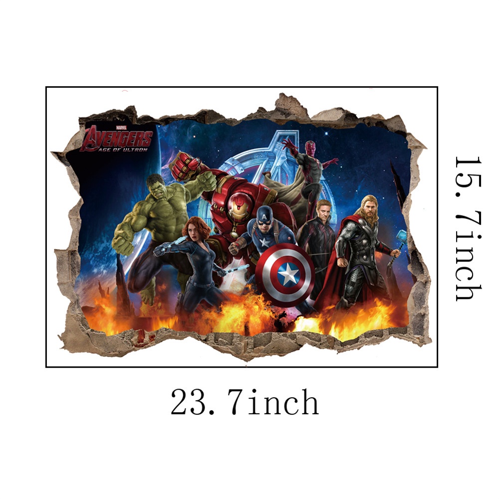 Giấy Dán Tường 3d Tự Dính Hình Người Nhện Trang Trí Phòng Ngủ Cho Bé Trai