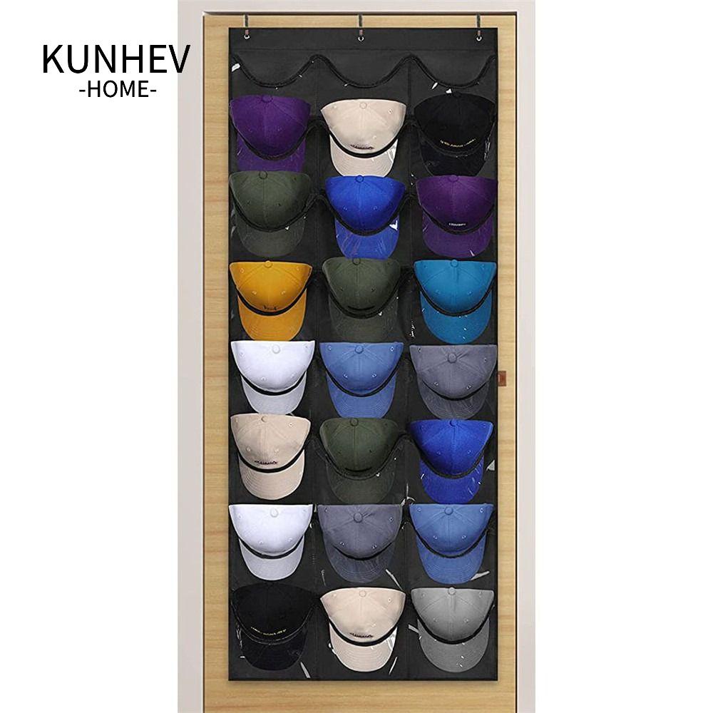 KUNHEV Túi Vải Không Dệt 24 Ngăn Treo Nón Lưỡi Trai Tiện Dụng Giá Đỡ