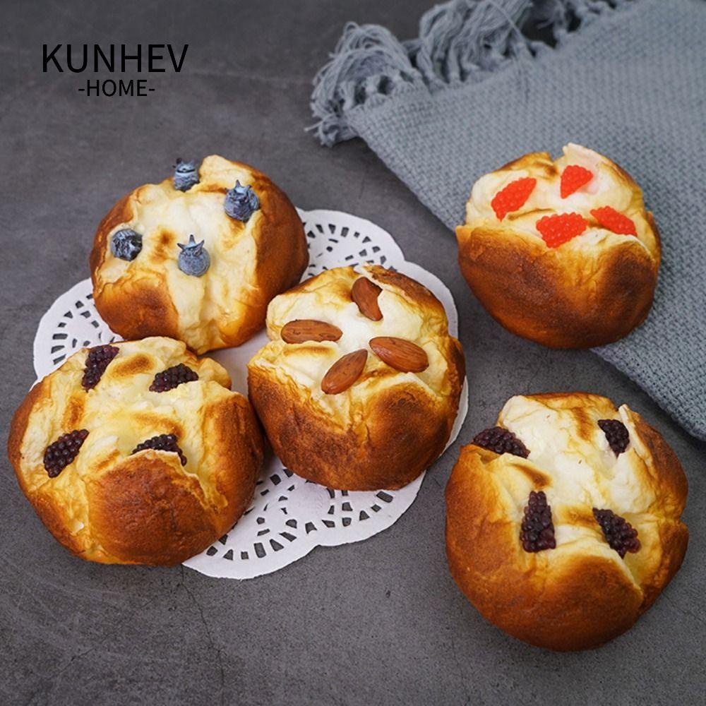 KUNHEV Mẫu Đơn Đồ Chơi Bánh Mì Trái Cây Giả Trang Trí Nhà Cửa