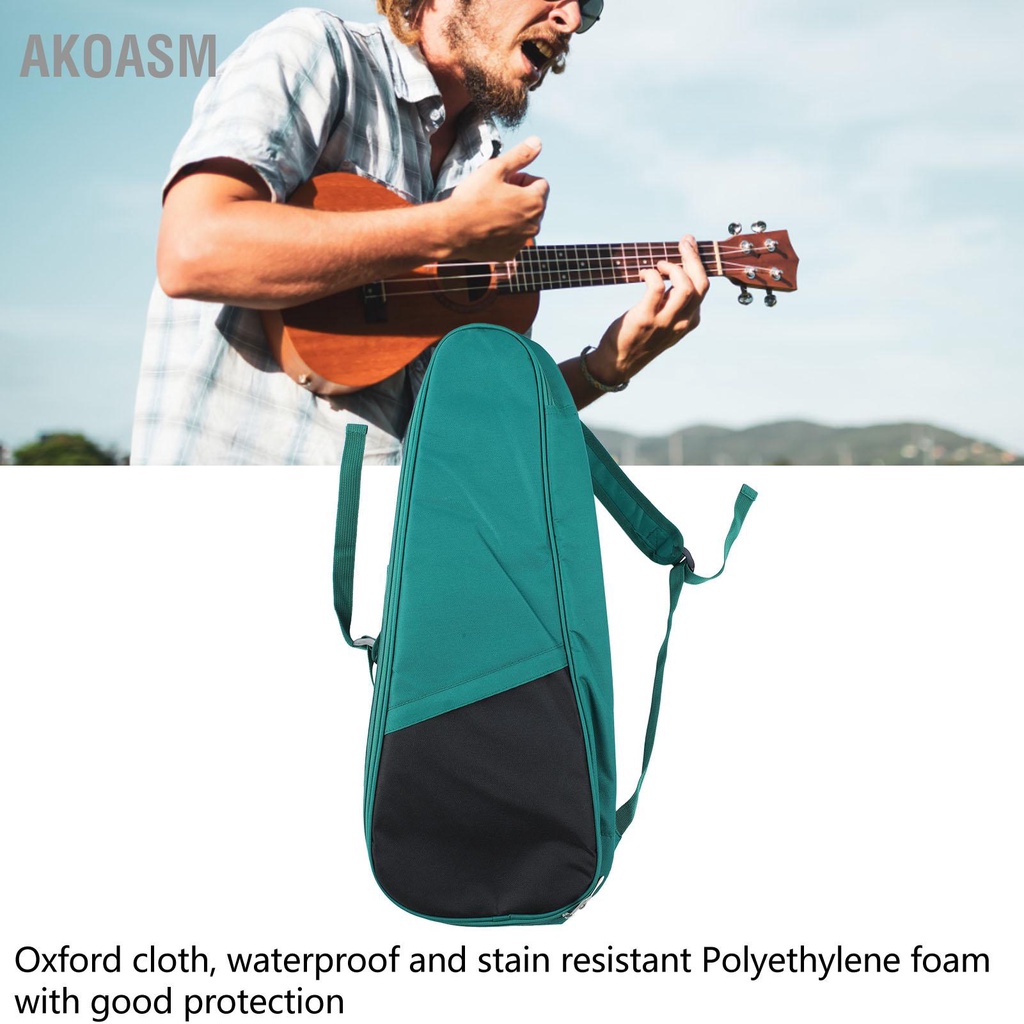 Túi đàn Ukulele có dây đeo thể điều chỉnh Ba lô bảo vệ bằng vải Oxford chống thấm nước cho 23in 24in AKOASM