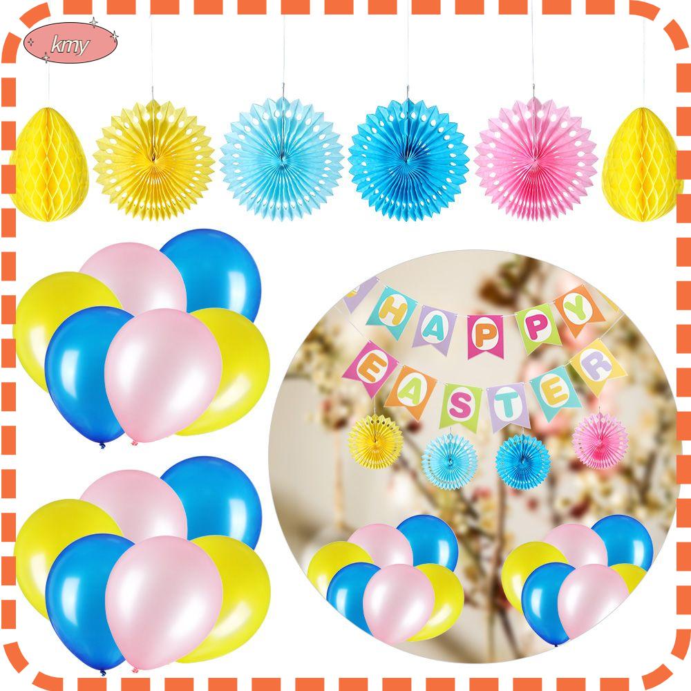 1 Bộ Cờ Giấy Màu Treo Tường Trang Trí Tiệc Phục Sinh