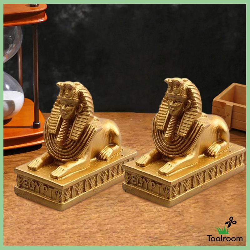 [Toolroom] Set 2 Bức Tượng Pharaoh Để Bàn Trang Trí