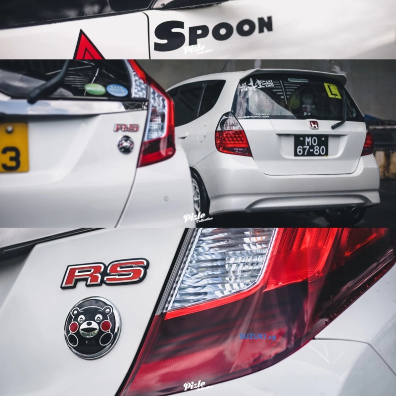 HONDA 1 Miếng Dán Logo RS Bằng Kim Loại Trang Trí Xe Hơi