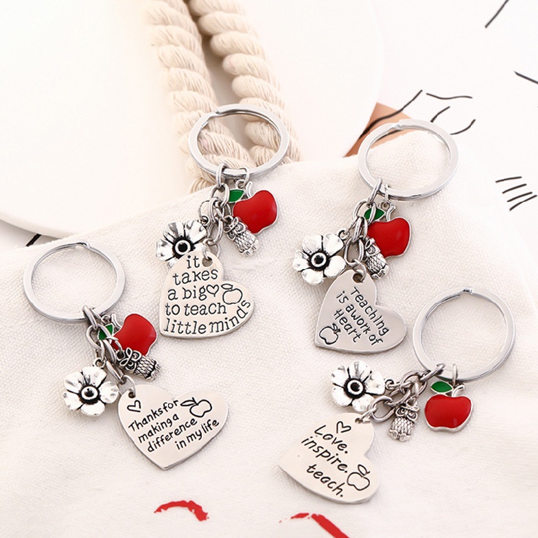 New THANK YOU GIFT FOR TEACHER -Teacher Gift Nursery Teacher Keyring Keychain