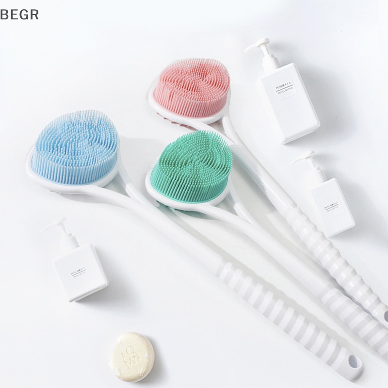 Bàn Chải Silicon Cán Dài Chà Lưng Khi Tắm Tiện Dụng