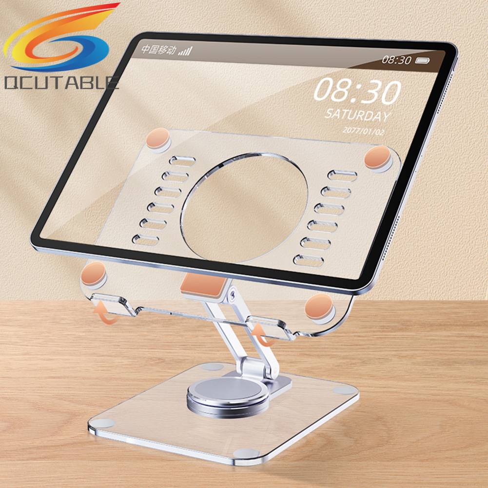 Giá Đỡ Máy Tính Bảng Trong Suốt Chống Trượt Có Thể Gấp Gọn Tiện Dụng Cho Gia Đ