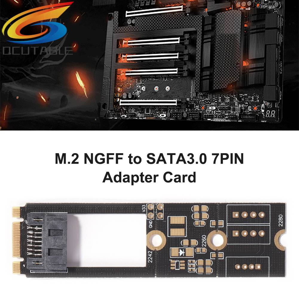 Card ChuyểN ĐổI M.2 B-M Key NGFF Sang SATA3.0 7 Pin Cho 2242 2260 2280 SDD